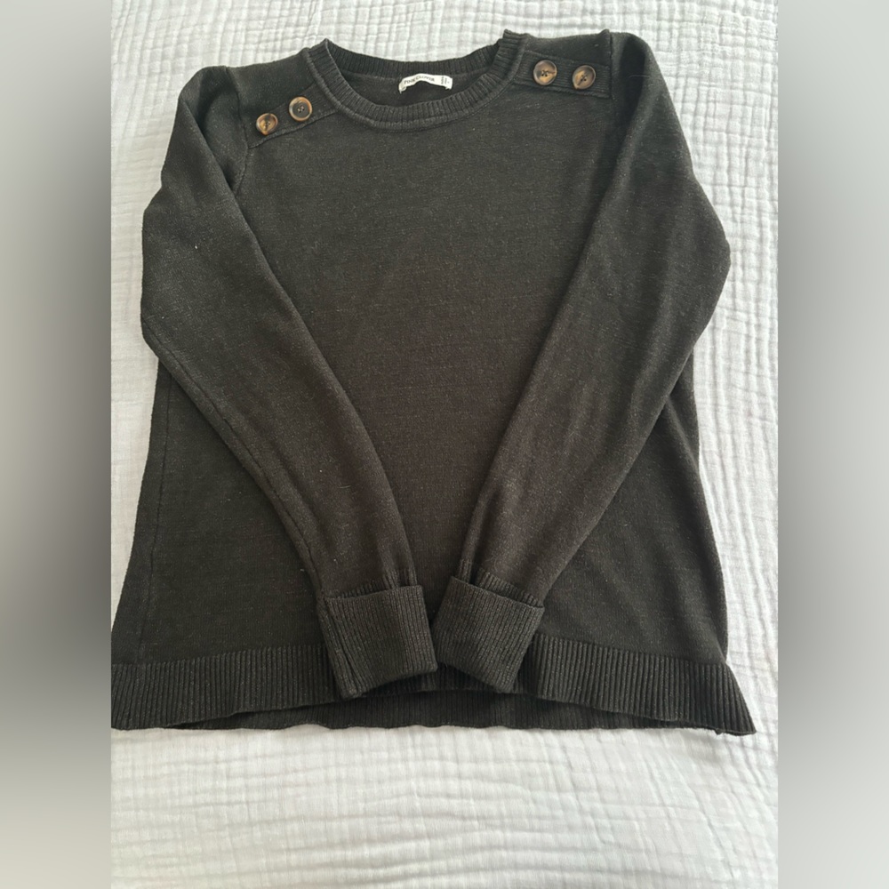 Pink clover sweater dark gray L